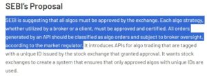 SEBI Proposal for Algo Trading Softwares - Hardeep Narula SEBI Proposal for Algo Trading Softwares - Hardeep Narula